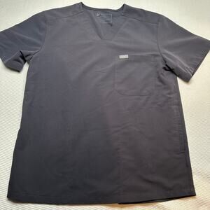 Figs Technical Collection Shirt Scrub Top V Neck gray Medium